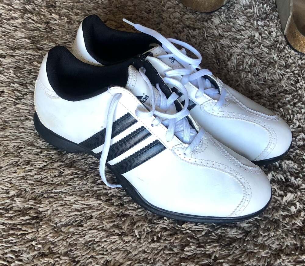 Adidas Driver May S Women's Golf Shoes White and Black Spikes Traxion